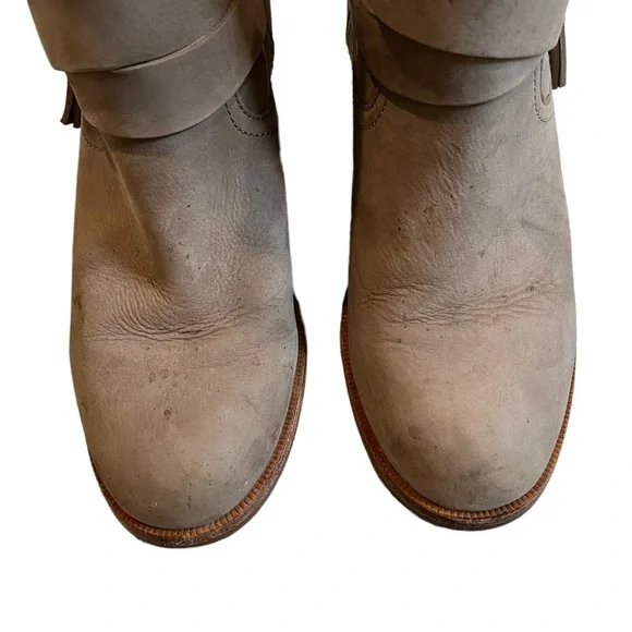 UGG Australia Elora Leather Short Ankle Boots Taupe - Picture 6 of 14